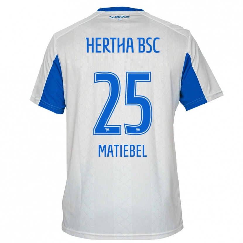 Danxen Kinder Peter Matiebel #25 Weiß Blau Auswärtstrikot Trikot 2025/26 T-Shirt