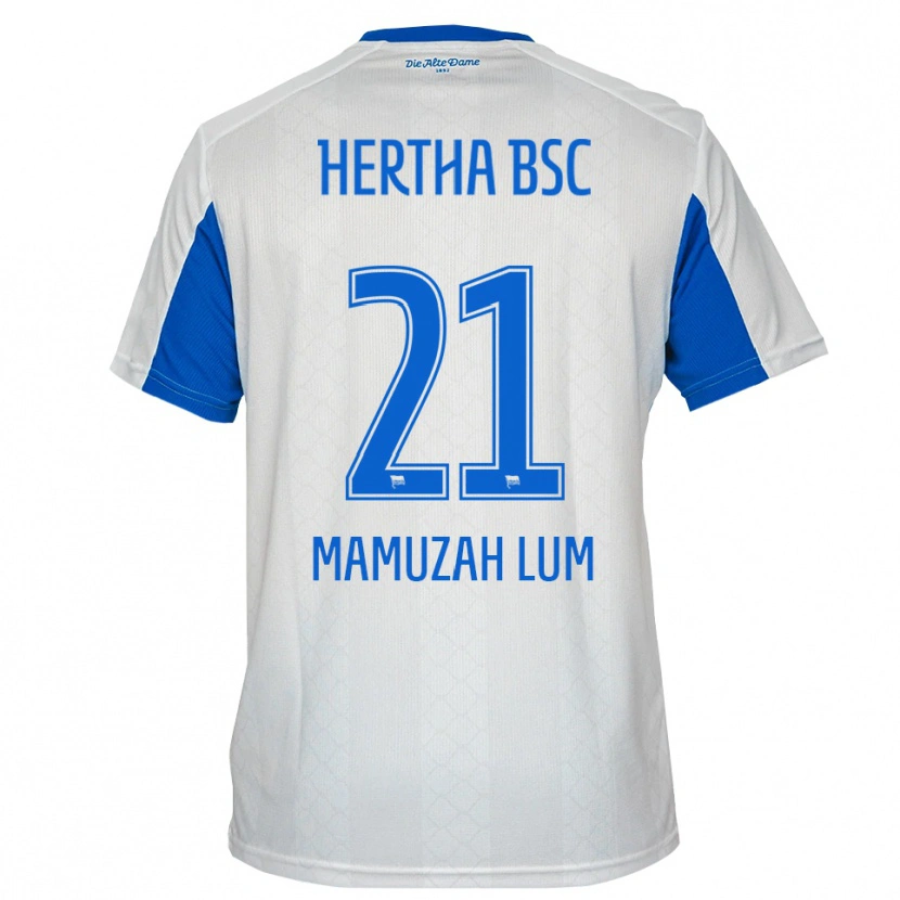 Danxen Kinder Boris Mamuzah Lum #21 Weiß Blau Auswärtstrikot Trikot 2025/26 T-Shirt
