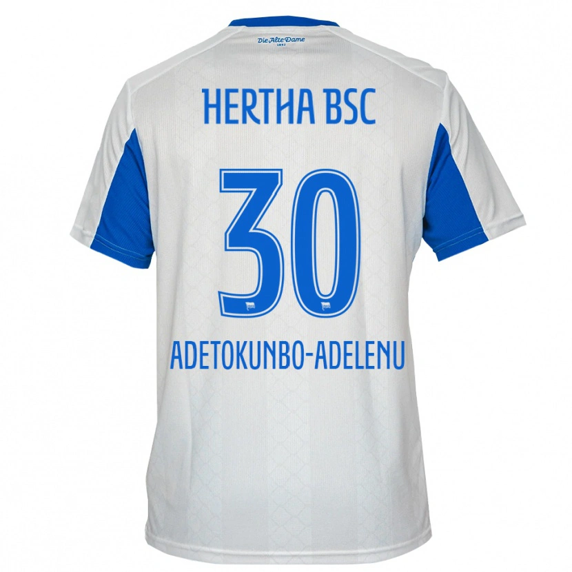 Danxen Kinder Oluwajimi Adetokunbo-Adelenu #30 Weiß Blau Auswärtstrikot Trikot 2025/26 T-Shirt