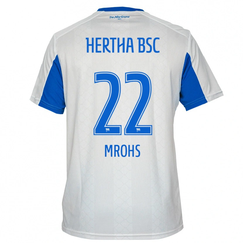 Danxen Kinder Daniel Mrohs #22 Weiß Blau Auswärtstrikot Trikot 2025/26 T-Shirt