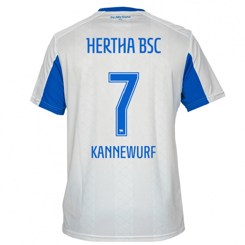 Danxen Kinder Liam Kannewurf #7 Weiß Blau Auswärtstrikot Trikot 2025/26 T-Shirt