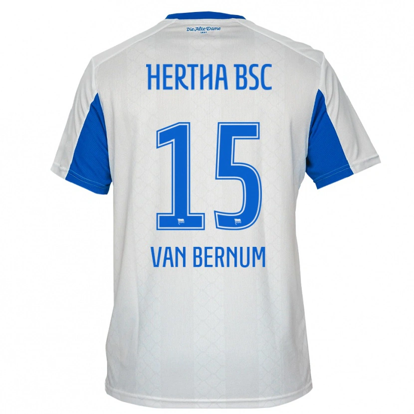 Danxen Kinder Ben Van Bernum #15 Weiß Blau Auswärtstrikot Trikot 2025/26 T-Shirt