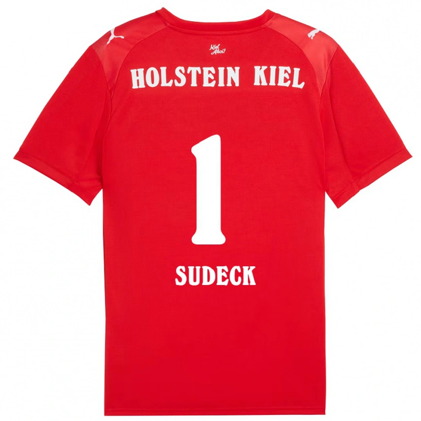 Danxen Kinder Thore-Liam Sudeck #1 Rot Blau Auswärtstrikot Trikot 2025/26 T-Shirt