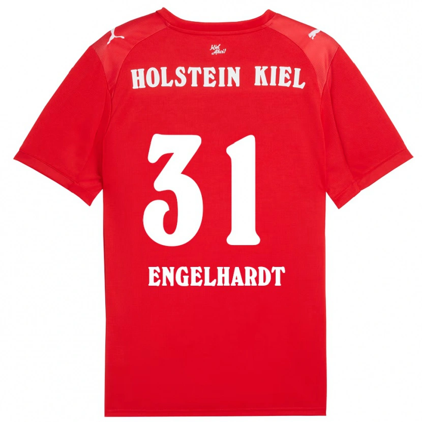 Danxen Kinder Marcel Engelhardt #31 Rot Blau Auswärtstrikot Trikot 2025/26 T-Shirt