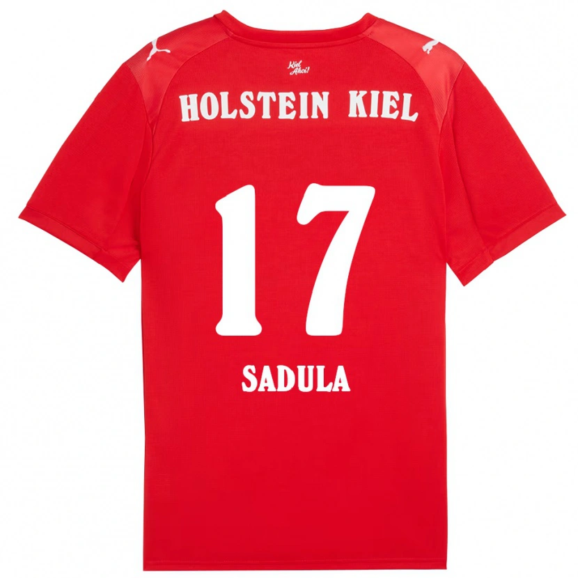 Danxen Kinder Orhun Sadula #17 Rot Blau Auswärtstrikot Trikot 2025/26 T-Shirt