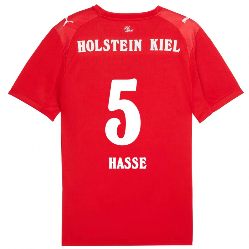 Danxen Kinder Laura Hasse #5 Rot Blau Auswärtstrikot Trikot 2025/26 T-Shirt