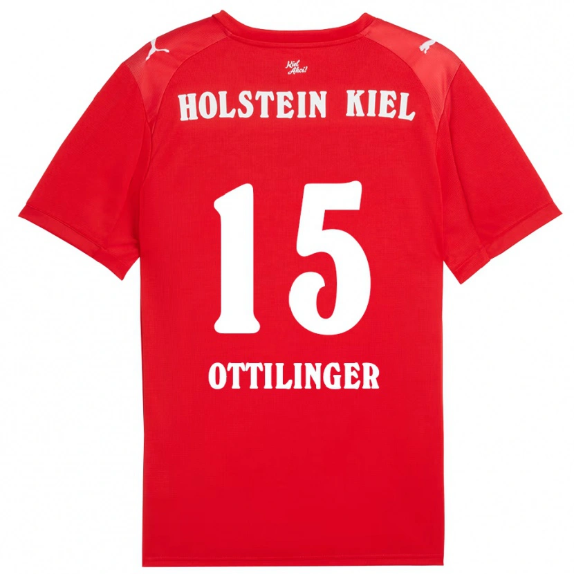 Danxen Kinder Tim Ottilinger #15 Rot Blau Auswärtstrikot Trikot 2025/26 T-Shirt