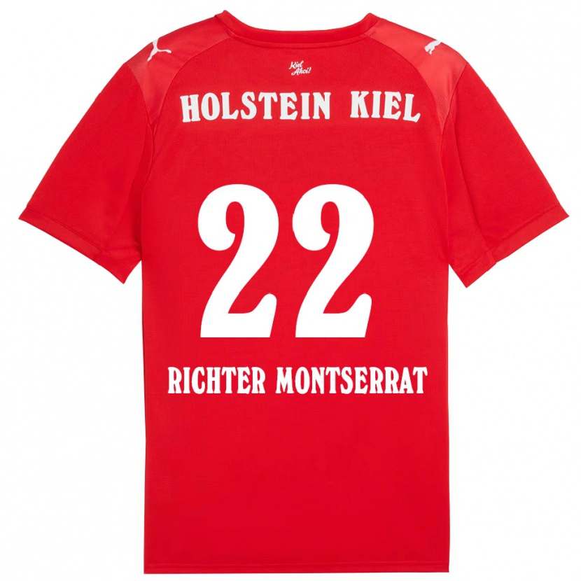 Danxen Kinder Mark Richter Montserrat #22 Rot Blau Auswärtstrikot Trikot 2025/26 T-Shirt