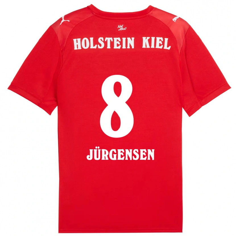 Danxen Kinder Ronja Jürgensen #8 Rot Blau Auswärtstrikot Trikot 2025/26 T-Shirt
