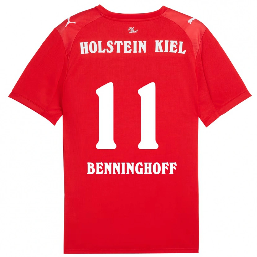 Danxen Kinder Finn Benninghoff #11 Rot Blau Auswärtstrikot Trikot 2025/26 T-Shirt