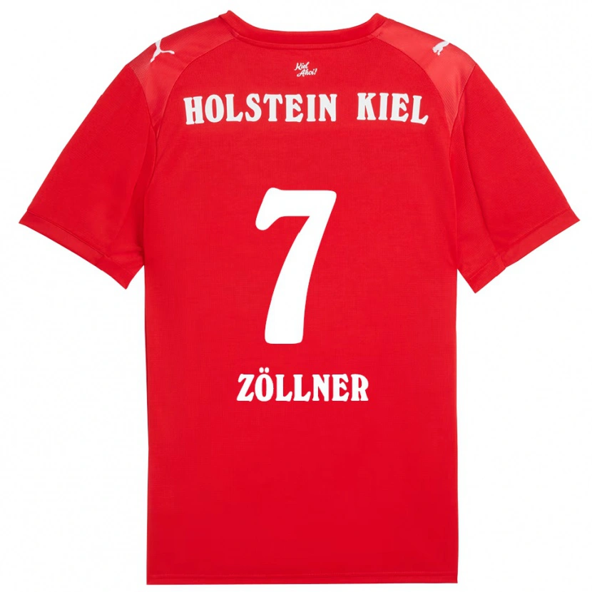 Danxen Kinder Younes Zöllner #7 Rot Blau Auswärtstrikot Trikot 2025/26 T-Shirt