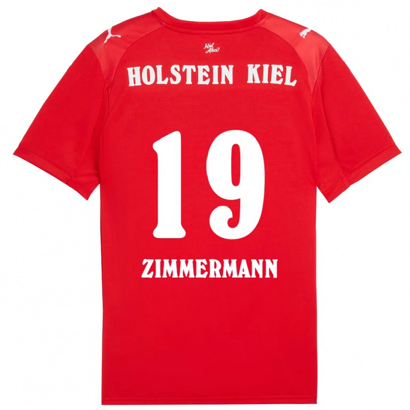 Danxen Kinder Luiza Zimmermann #19 Rot Blau Auswärtstrikot Trikot 2025/26 T-Shirt