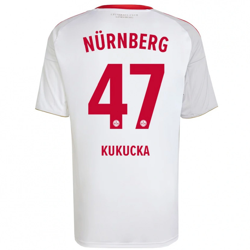 Danxen Kinder Michal Kukucka #47 Weiß Rot Auswärtstrikot Trikot 2025/26 T-Shirt