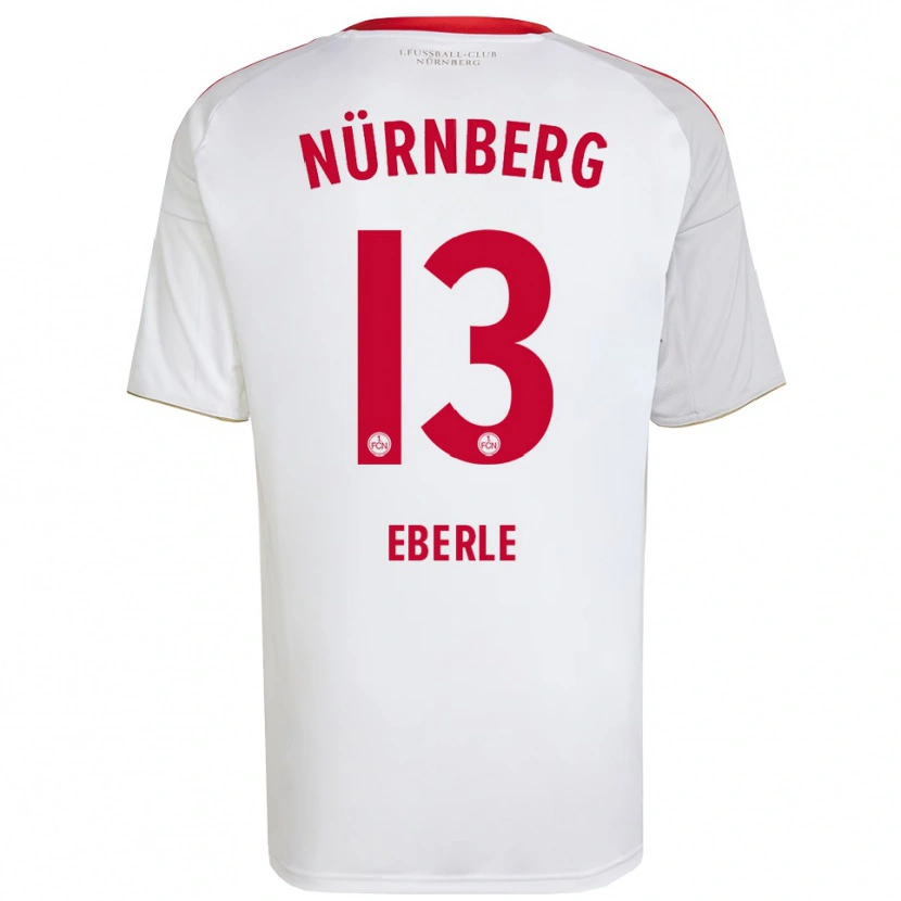 Danxen Kinder Leo Eberle #13 Weiß Rot Auswärtstrikot Trikot 2025/26 T-Shirt