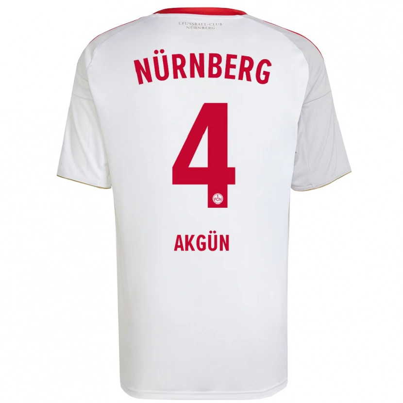 Danxen Kinder Esad Akgün #4 Weiß Rot Auswärtstrikot Trikot 2025/26 T-Shirt