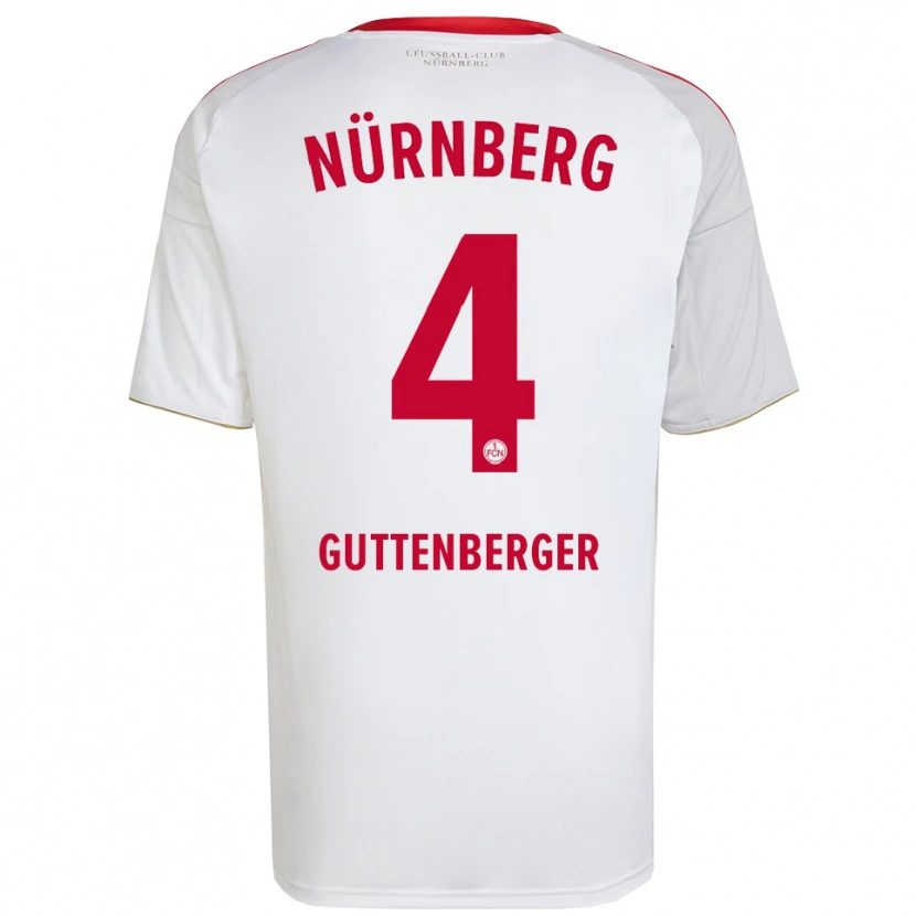 Danxen Kinder Luisa Guttenberger #4 Weiß Rot Auswärtstrikot Trikot 2025/26 T-Shirt