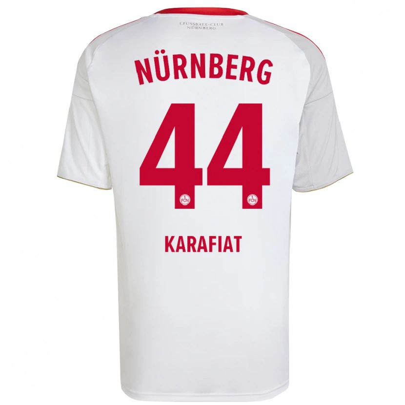 Danxen Kinder Ondrej Karafiat #44 Weiß Rot Auswärtstrikot Trikot 2025/26 T-Shirt