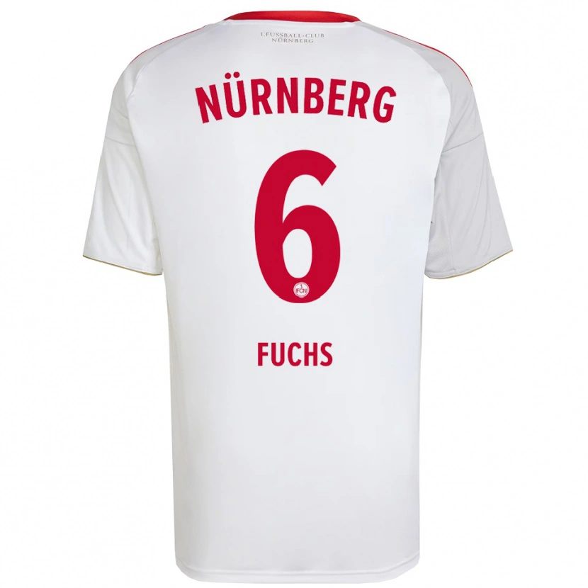 Danxen Kinder Pascal Fuchs #6 Weiß Rot Auswärtstrikot Trikot 2025/26 T-Shirt