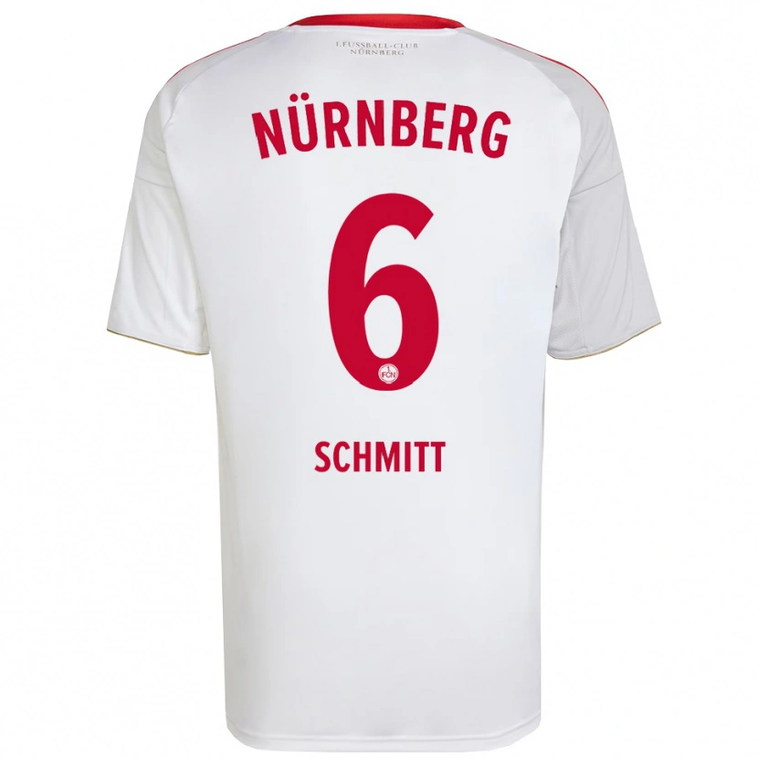Danxen Kinder Noah Schmitt #6 Weiß Rot Auswärtstrikot Trikot 2025/26 T-Shirt
