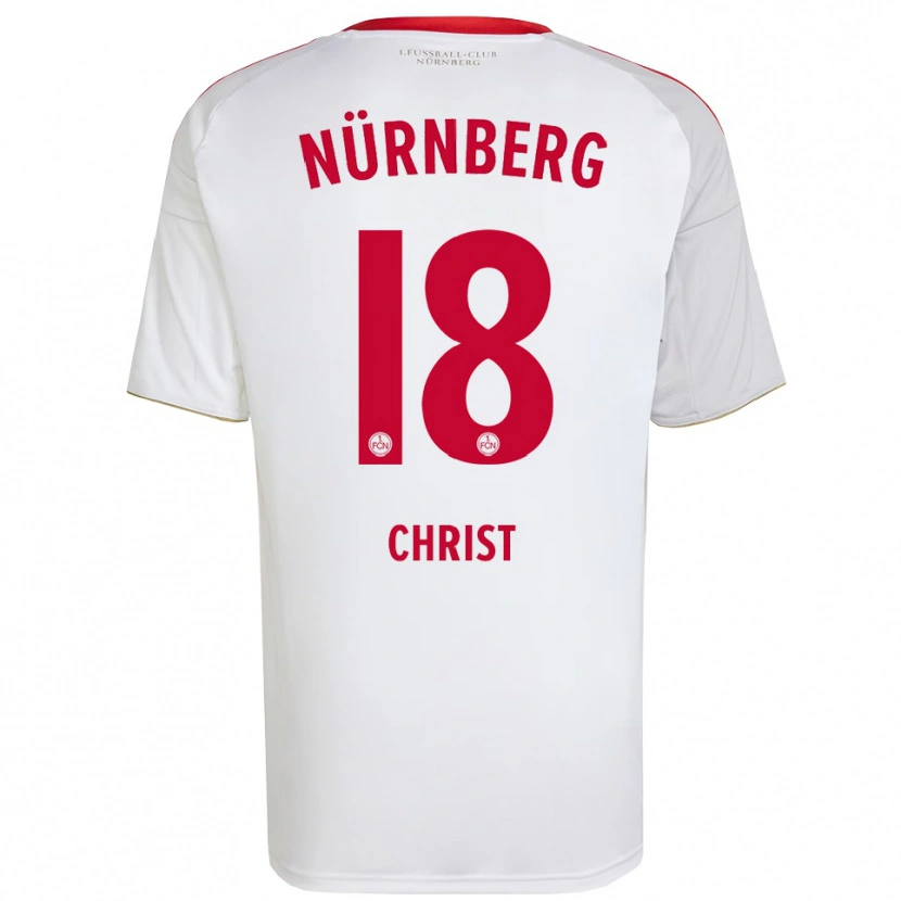Danxen Kinder Maurice Christ #18 Weiß Rot Auswärtstrikot Trikot 2025/26 T-Shirt