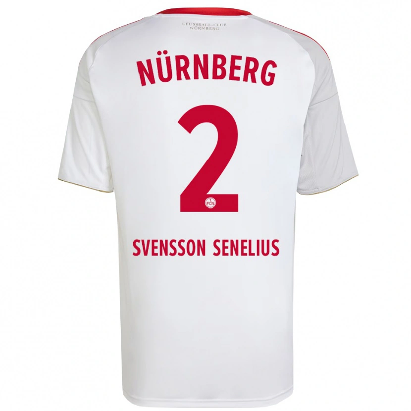 Danxen Kinder Klara Svensson Senelius #2 Weiß Rot Auswärtstrikot Trikot 2025/26 T-Shirt