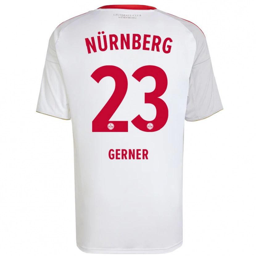 Danxen Kinder Lucas Gerner #23 Weiß Rot Auswärtstrikot Trikot 2025/26 T-Shirt