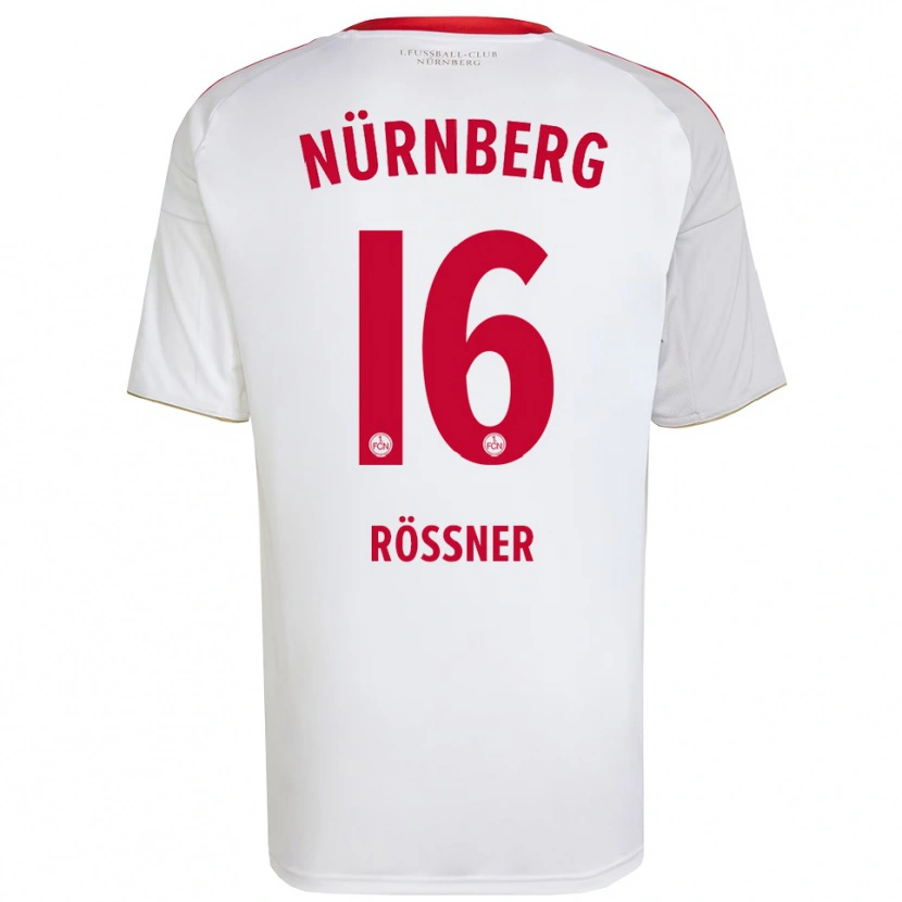 Danxen Kinder Marlon Rößner #16 Weiß Rot Auswärtstrikot Trikot 2025/26 T-Shirt