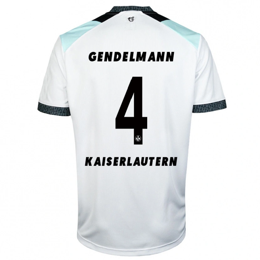 Danxen Kinder Nikita Gendelmann #4 Weiß Schwarz Auswärtstrikot Trikot 2025/26 T-Shirt