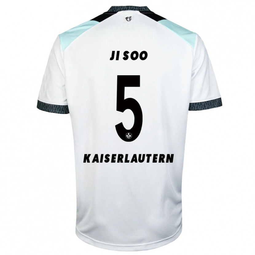 Danxen Kinder Ji-Soo Kim #5 Weiß Schwarz Auswärtstrikot Trikot 2025/26 T-Shirt