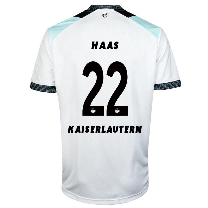 Danxen Kinder Mika Haas #22 Weiß Schwarz Auswärtstrikot Trikot 2025/26 T-Shirt