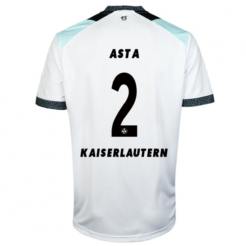 Danxen Kinder Simon Asta #2 Weiß Schwarz Auswärtstrikot Trikot 2025/26 T-Shirt