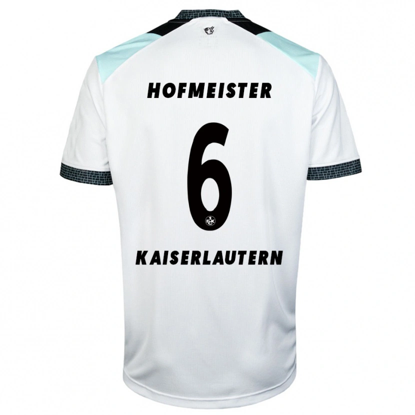 Danxen Kinder Dion Hofmeister #6 Weiß Schwarz Auswärtstrikot Trikot 2025/26 T-Shirt