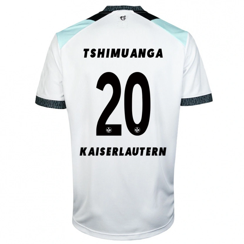 Danxen Kinder Aaron Tshimuanga #20 Weiß Schwarz Auswärtstrikot Trikot 2025/26 T-Shirt