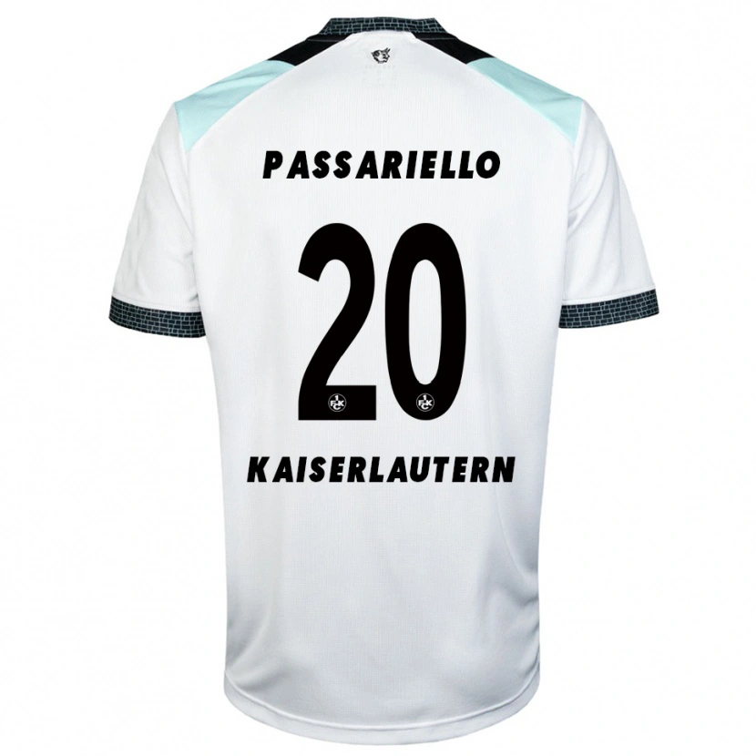 Danxen Kinder Federico Passariello #20 Weiß Schwarz Auswärtstrikot Trikot 2025/26 T-Shirt