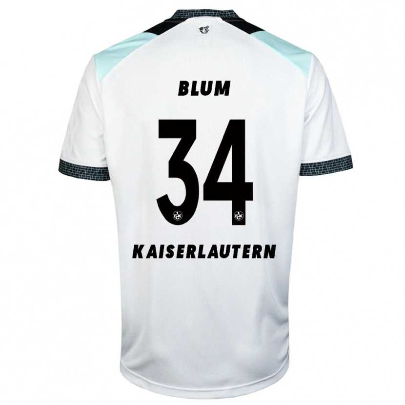 Danxen Kinder Shawn Blum #34 Weiß Schwarz Auswärtstrikot Trikot 2025/26 T-Shirt