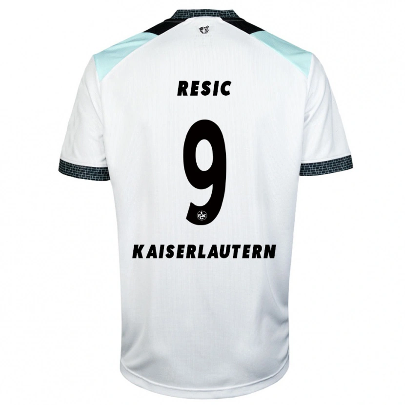 Danxen Kinder Dzenan Resic #9 Weiß Schwarz Auswärtstrikot Trikot 2025/26 T-Shirt