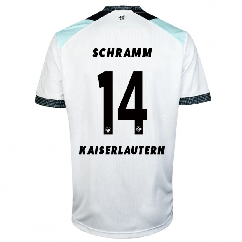 Danxen Kinder David Schramm #14 Weiß Schwarz Auswärtstrikot Trikot 2025/26 T-Shirt