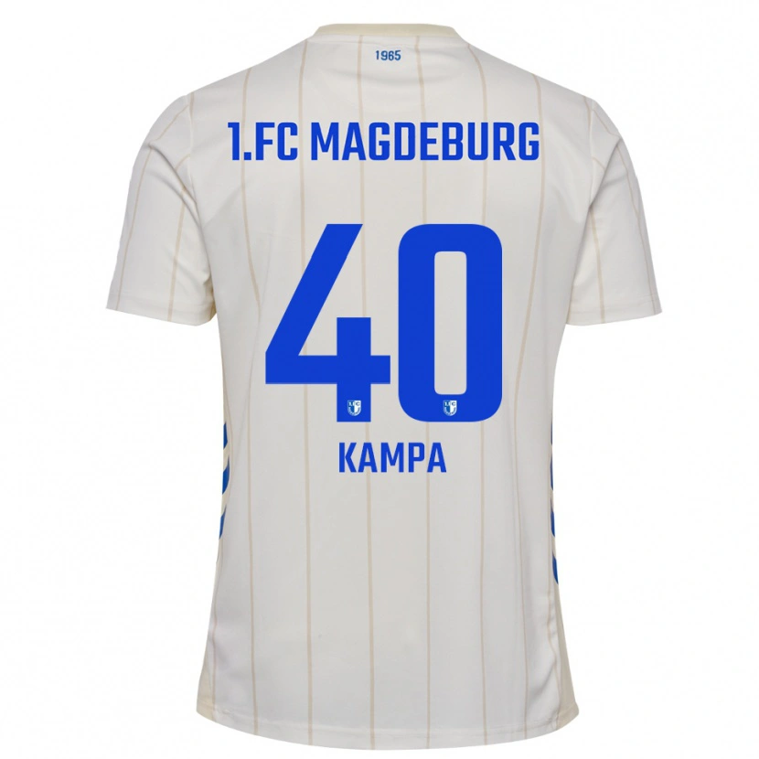 Danxen Kinder Robert Kampa #40 Weiß Blau Auswärtstrikot Trikot 2025/26 T-Shirt