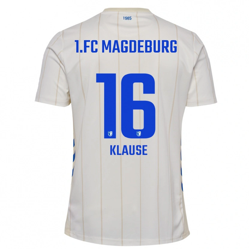 Danxen Kinder Matti Klause #16 Weiß Blau Auswärtstrikot Trikot 2025/26 T-Shirt