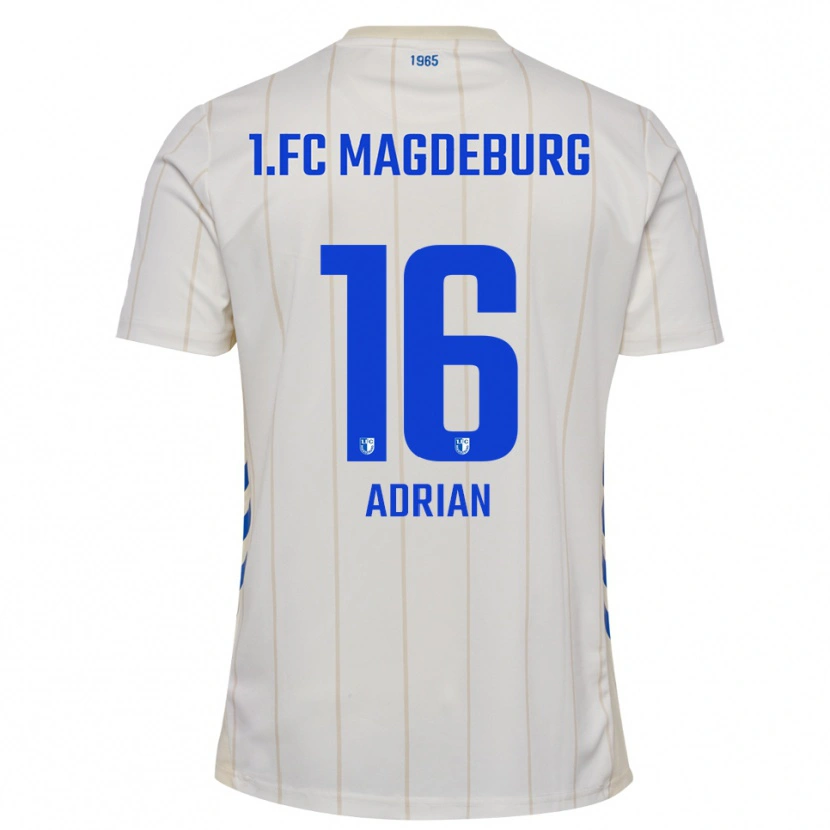Danxen Kinder Max Adrian #16 Weiß Blau Auswärtstrikot Trikot 2025/26 T-Shirt