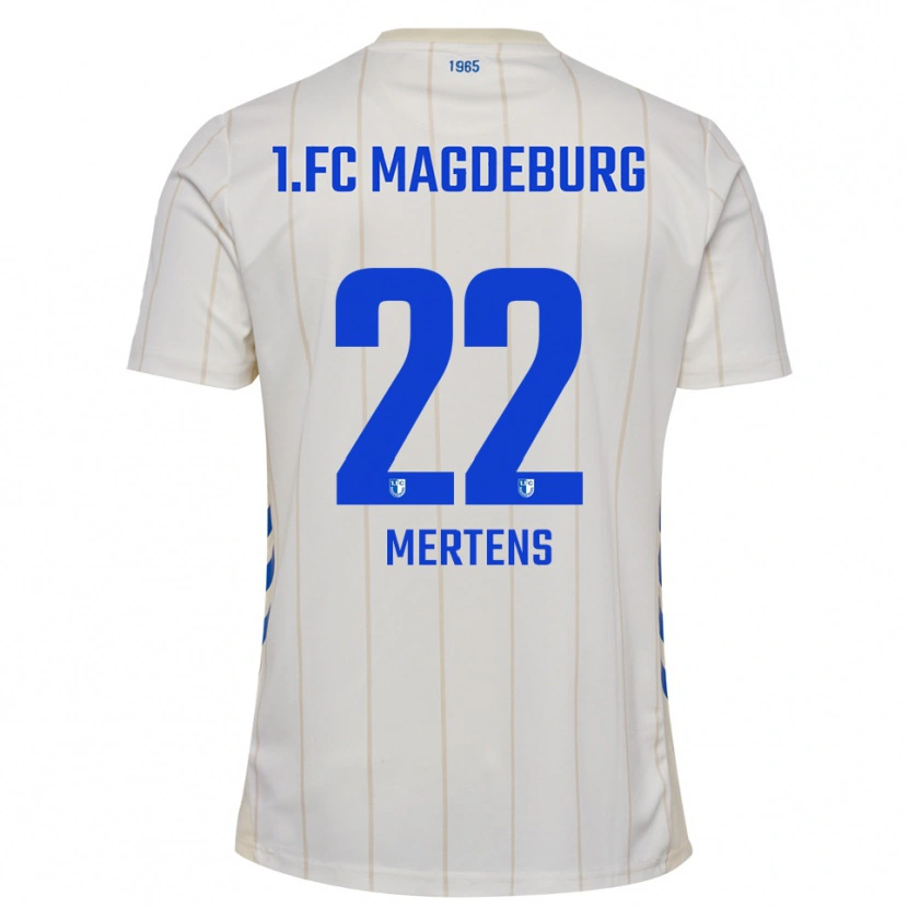 Danxen Kinder Lisann Mertens #22 Weiß Blau Auswärtstrikot Trikot 2025/26 T-Shirt