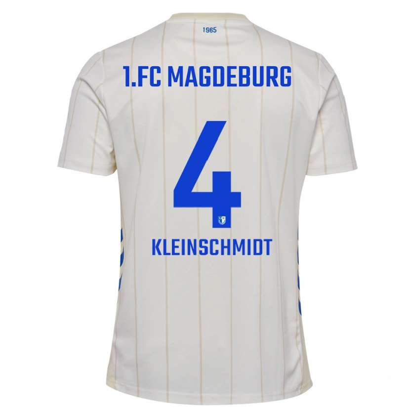 Danxen Kinder Max Kleinschmidt #4 Weiß Blau Auswärtstrikot Trikot 2025/26 T-Shirt