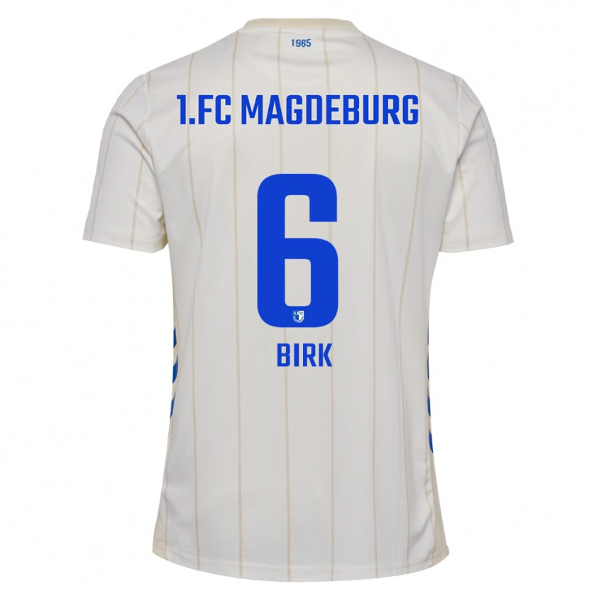 Danxen Kinder Timo Birk #6 Weiß Blau Auswärtstrikot Trikot 2025/26 T-Shirt