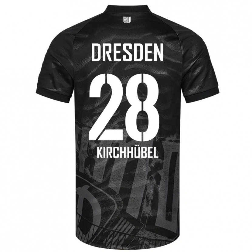 Danxen Kinder Willi Kirchhübel #28 Schwarz Grau Auswärtstrikot Trikot 2025/26 T-Shirt