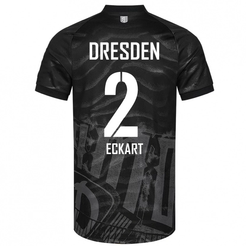 Danxen Kinder Ben Eckart #2 Schwarz Grau Auswärtstrikot Trikot 2025/26 T-Shirt
