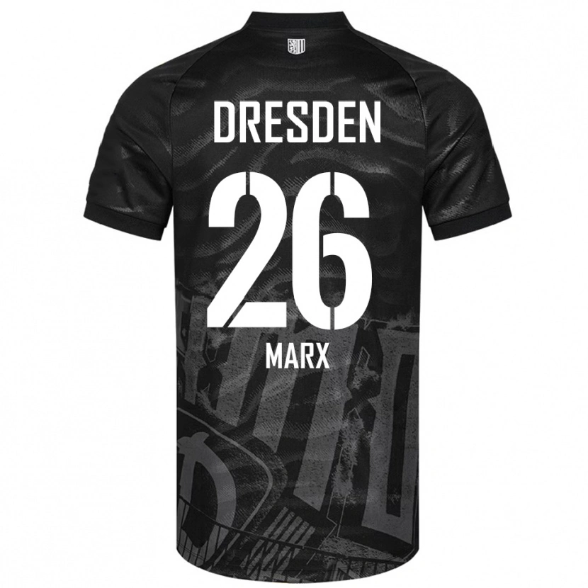 Danxen Kinder Jan-Hendrik Marx #26 Schwarz Grau Auswärtstrikot Trikot 2025/26 T-Shirt