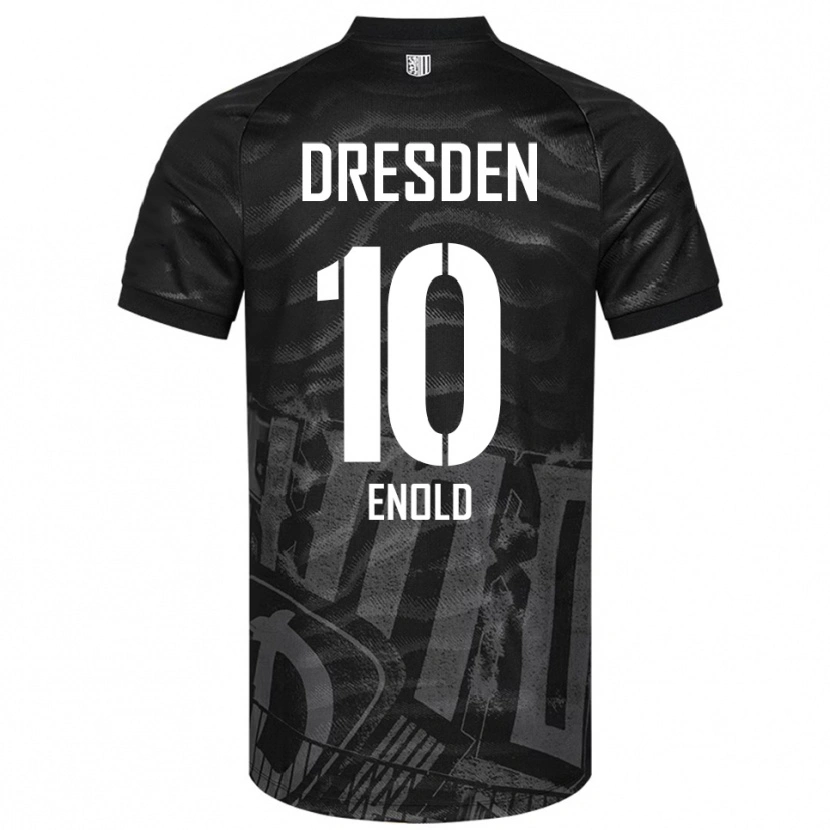 Danxen Kinder Quentin Enold #10 Schwarz Grau Auswärtstrikot Trikot 2025/26 T-Shirt