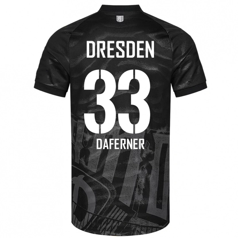 Danxen Kinder Christoph Daferner #33 Schwarz Grau Auswärtstrikot Trikot 2025/26 T-Shirt
