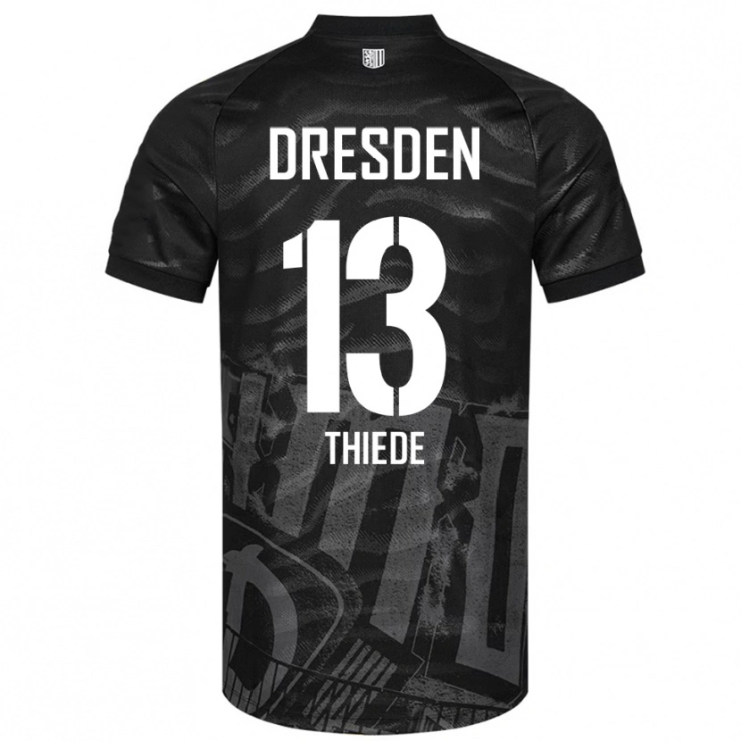 Danxen Kinder Tristan Thiede #13 Schwarz Grau Auswärtstrikot Trikot 2025/26 T-Shirt