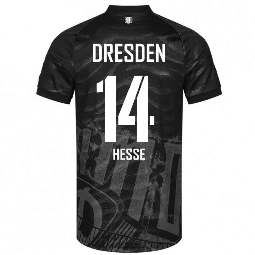 Danxen Kinder Henrik Heße #14 Schwarz Grau Auswärtstrikot Trikot 2025/26 T-Shirt